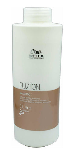Shampoo Fusion Wella Reparación Cabello Dañado 1 Litro
