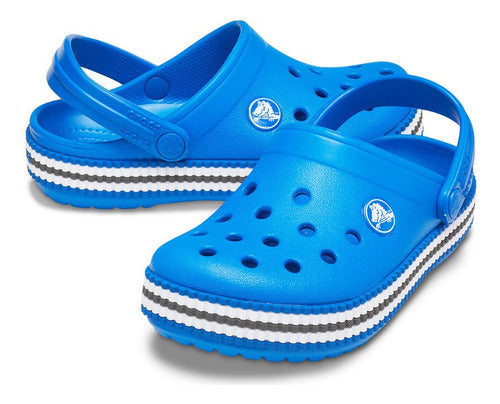 Sandalias Crocs Crocband Varsity Azul Para Niños