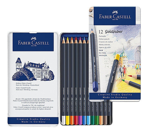 12 Lápices Colores Goldfaber Profesionales Faber Castell
