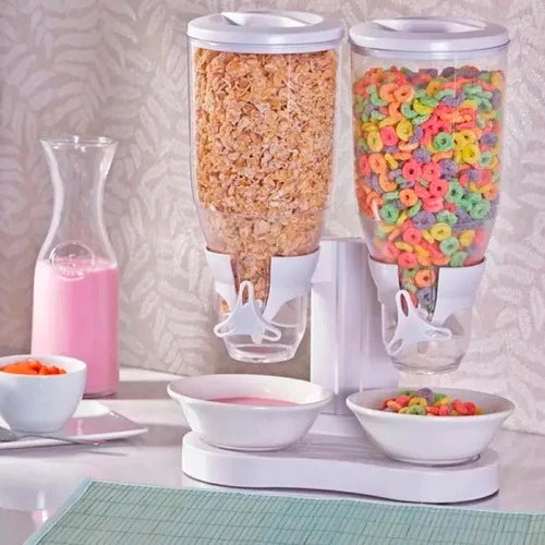 Dispensador De Cereal Dulces Con Dos Depósitos  Organizador