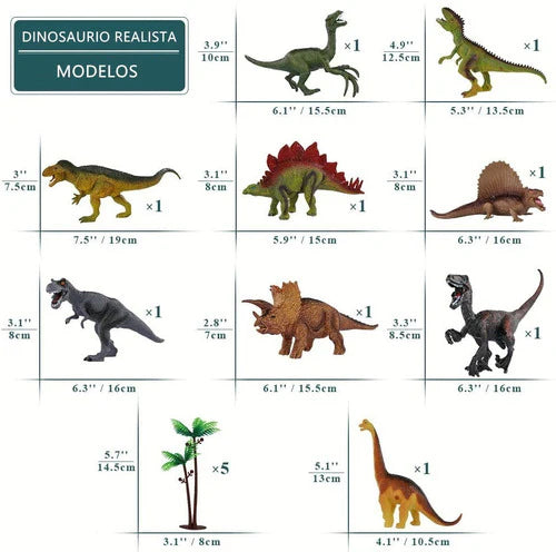 Set De Dinosaurios Con Alfombra De Juego Para Niños