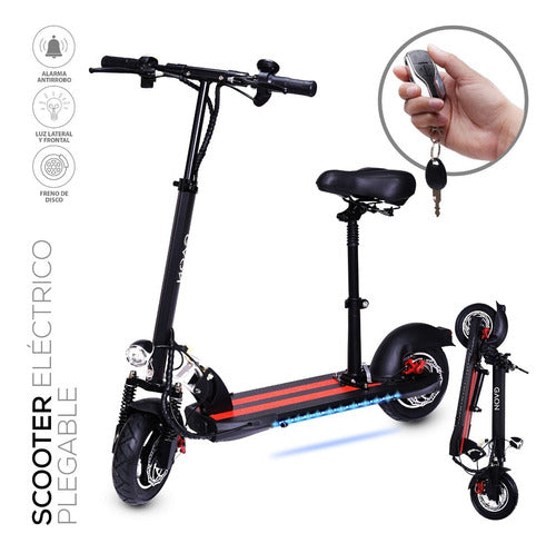 Scooter Eléctrico Plegable Con Silla ( Moto ) 45 Km/h 3 Vel.