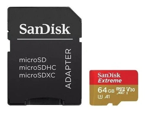 Memoria Micro Sdxc Sandisk Extreme 64gb Con Adaptador /v /vc