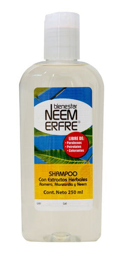 Paq. 3- Shampoo Limpieza Profunda Romero Manzananilla Neem