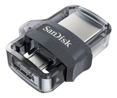 Memoria Usb Sandisk Ultra Dual M3.0 128gb 3.0 Negro Y Transparente