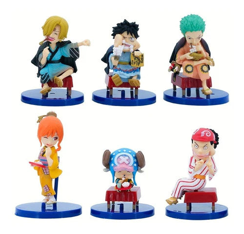 Anime One Piece Figura Coleccionable Luffy Zoro 6 Piezas