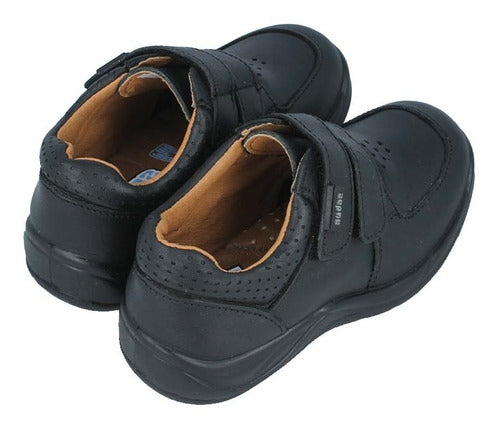 Zapato Escolar Mocasin Audaz Niño De Piel Negro Talla. (15.0