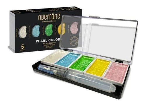 Set Acuarelas Obertöne Metálica Pearl Colors Premium