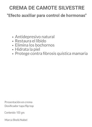 Combo 2 Cremas De Camote Silvestre Progesterona Natural 100g