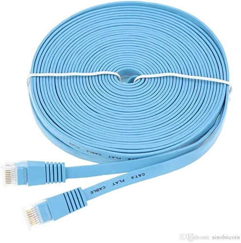 Cable Red Plano Categoria 6 Cat6 Rj45 Ethernet Utp 20 Metros