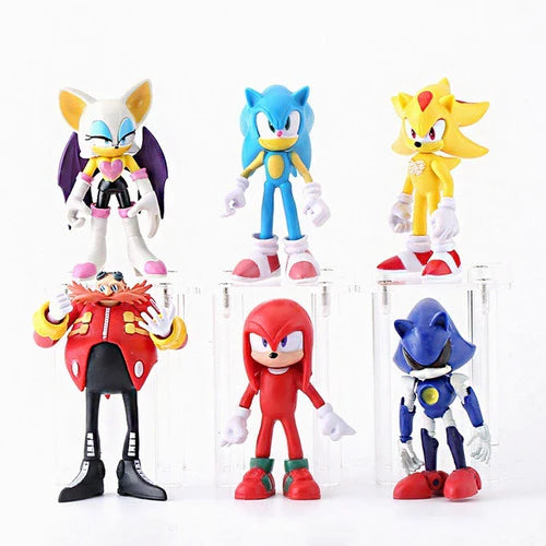 Sonic The Hedgehog Sonic Miles Knuckles Figura 6 Piezas
