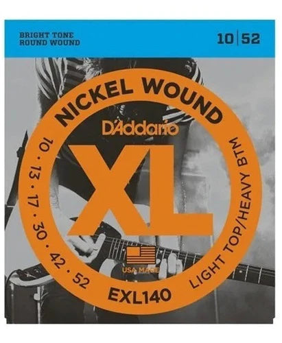 Daddario Exl-140 Cuerdas Guitarra Electrica 10-52 Nickel