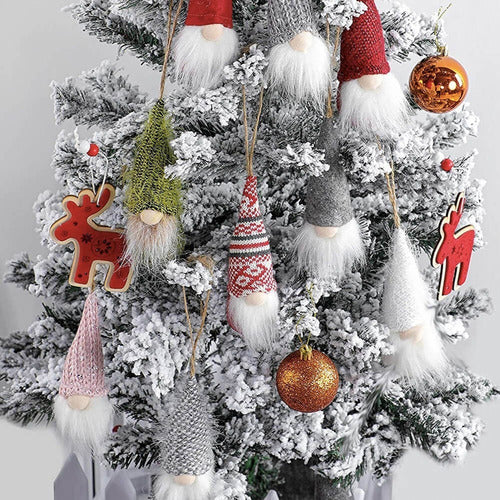 Árbol Navidad Adornos 8 Muñecas Gnomos Colgantes Decoración