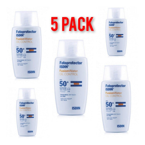 Fotoprotector Isdin  Fusion Water Oil Control Sin Color 5pz