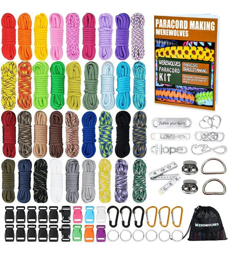 Cuerda Paracord 550 36 Colores Kit Combinado 110 Mts