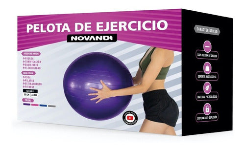 Pelota De Ejercicio 55 Cm Para Yoga, Pilates Y Fitness