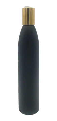 Botella Pincel Negra 300ml Con Tapa Disktop Oro (30 Pza)