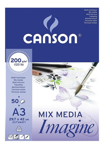Block Dibujo Canson Imagine Mix Media Multitécnica 29.7x42cm