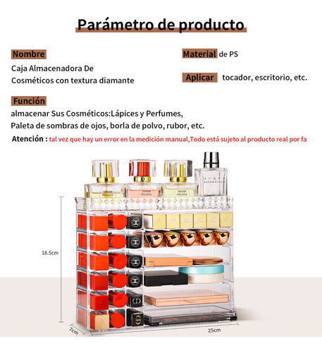 Organizador De Maquillaje Caja Almacenadora Para Cosmeticos