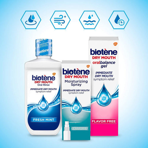 Biotene Oralbalance Dry Mouth Enjuague, Gel Y Spary Pack