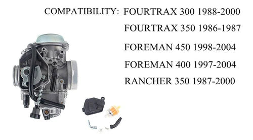 Carburador Compatible Con Hondatrx300 Fourtrax300 1988-2000