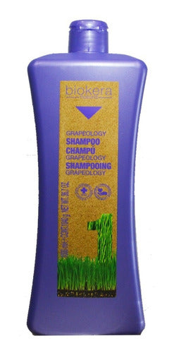 Salerm ® Biokera Shampoo Grapeology 1000ml Nutrición Brillo