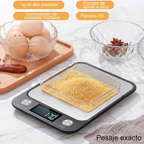 Báscula De Cocina Digital Recargable 10kg