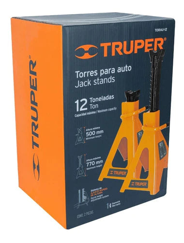 2  Torres Para Auto 12 Toneladas 50-77 Cms  14847 Truper
