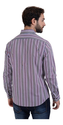 Camisa Rayada Hombre Manga Larga 1416168105 Supply
