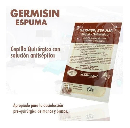 Cepillo Quirúrgico Con Solución Antiséptica Pack C/10