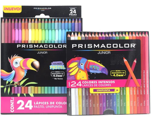 Lapices De Colores Prismacolor 24 Vivos + 24 Pastel = 48 Pza