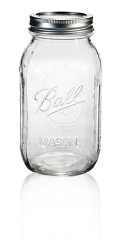 6pz Frascos Vidrio Mason Jars Ball Boca Regular 32oz (946ml)