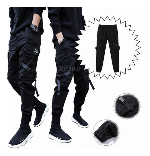 Jogger Cargo Jeans Para Hombre Pantalón Casual / Streetwear