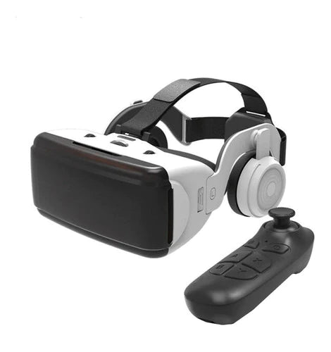 Vr Shinecon Lentes Virtuales 3d Con Auricular Y Controlador