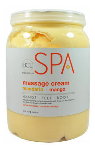 Crema De Masaje Piel Organica 1.8k Mandarina + Mango Bcl Spa