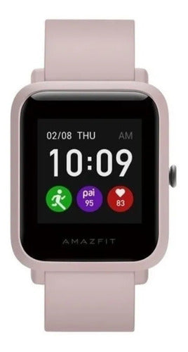 Smartwatch Amazfit Basic Bip S Lite 1.28  Caja De  Policarbonato Sakura Pink, Malla  Sakura Pink De  Silicona A1823