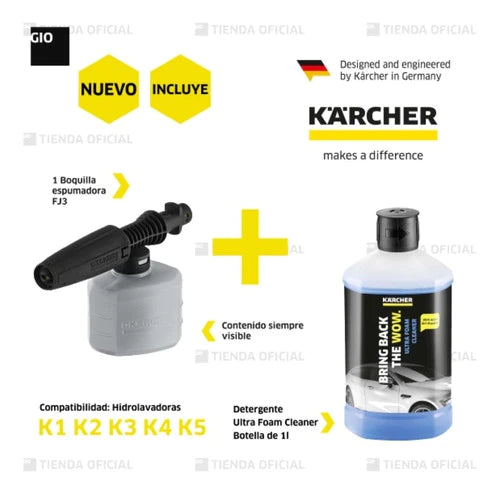 Kit Boquilla Espumante Fj3 Karcher + Detergente Ultra Foam