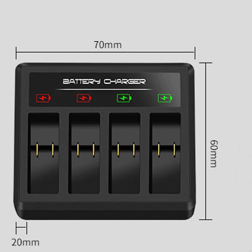 Gopro Hero 5 6 7 8 - Cargador De Batería Para Cámara (4 Ranu