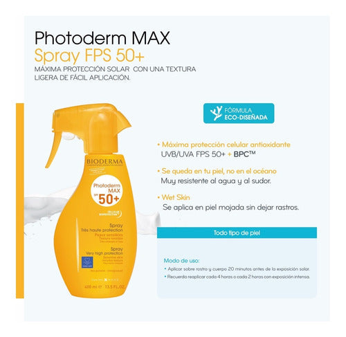 Bioderma Photoderm  Max Spray Spf50+, 400 Ml