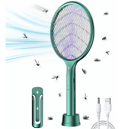 2 En 1 Matamoscas Eléctrico Lámpara De Mosquitos Recargable