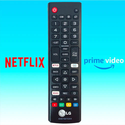 Control Remoto LG Smart Tv Akb75675304 Netflix + Funda Pila