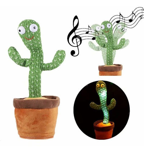 Peluche De Peluche De Cactus Bailando, Brillante Y Cantante