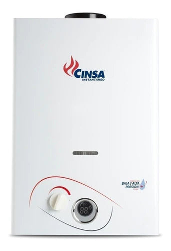 Calentador De Agua A Gas Gn Cinsa Cin-06 B Blanco