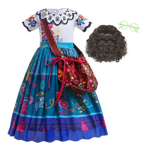 Disfraz De Encanto Mirabel Día Del Niño Cosplay Vestido 4pcs