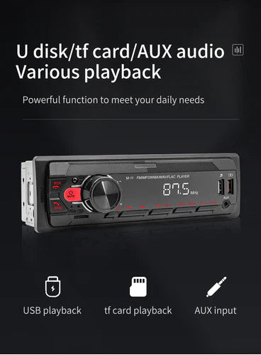 Estéreo Para Auto Fnbrli Con Mp3 2 Usb Bluetooth 1 Din