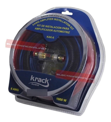 Kit De Instalación Calibre 6 Para Amplificadores Krack Audio