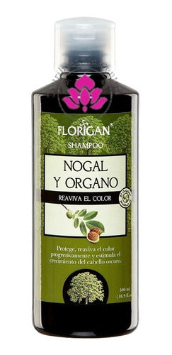 Shampoo Protector De Color Nogal Y Organo 1/2 Lt. Florigan
