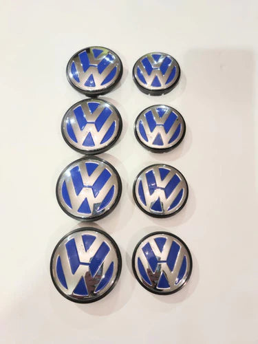 Centros Rines Originales Azules Volkswagen 55mm Y 65mm