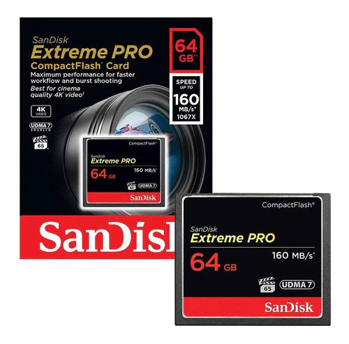 Memoria Compact Flash Sandisk Sdcfxps 64gb Vpg-65 Extreme P