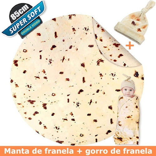 Manta De Tortilla Cobijas De Burrito Cobertor Para Bebe